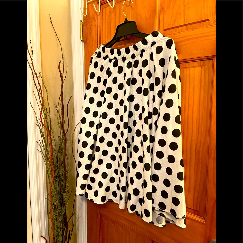 Flint & Moss Poke-a-dot linen circle skirt- Disney,mini mouse,retro-vintage look